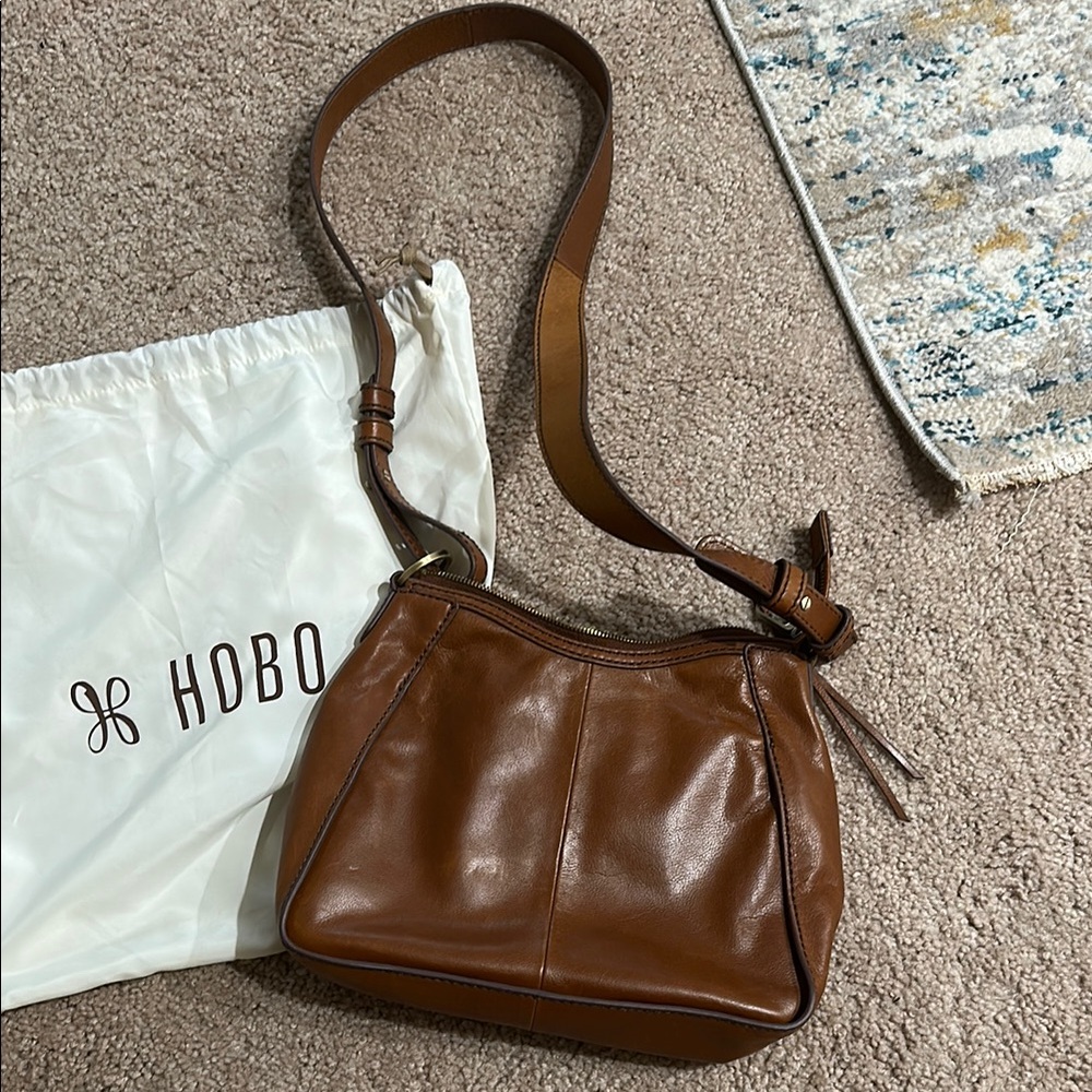 Hobo Brown Leather Crossbody Bag